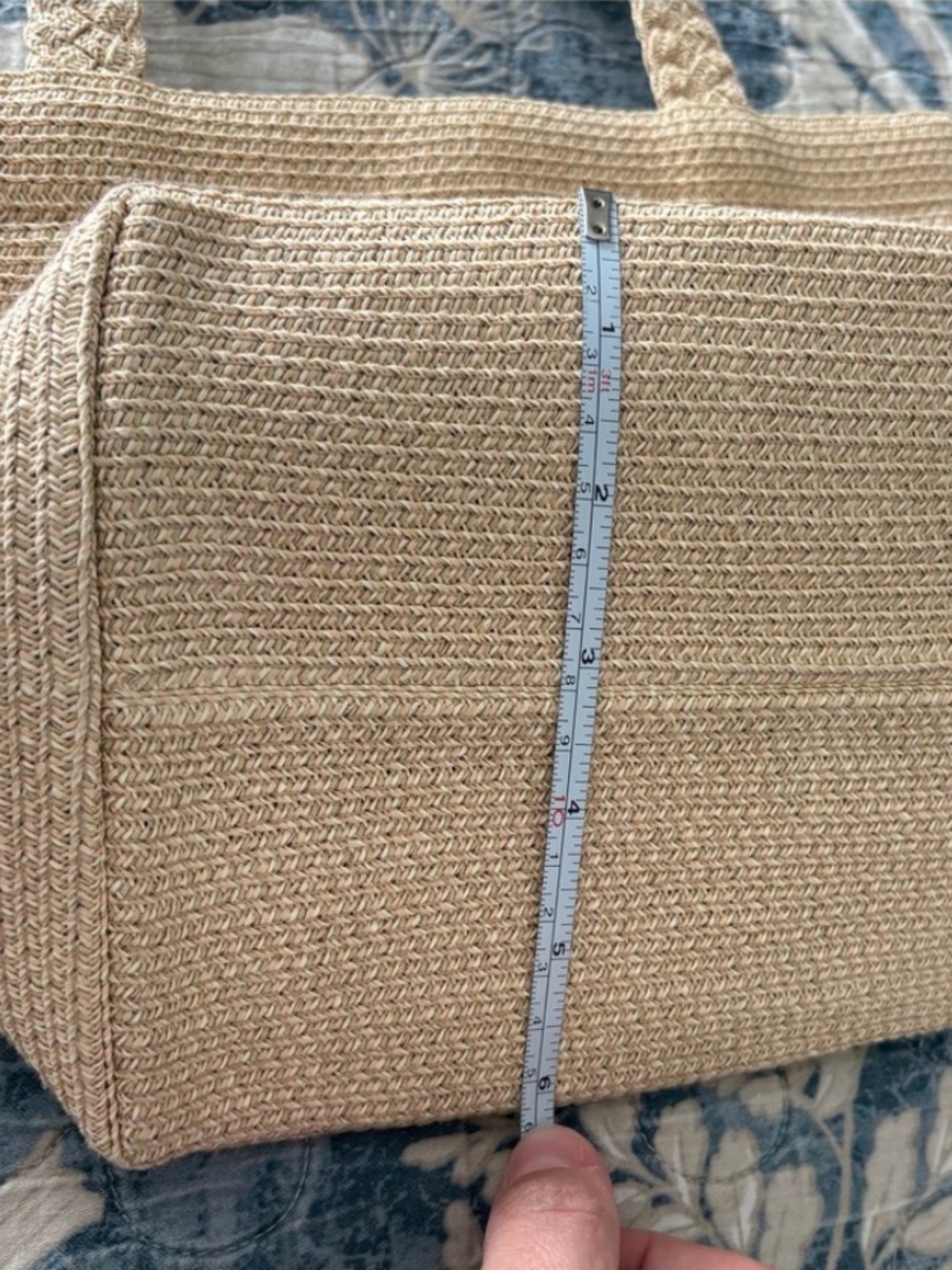 Talbots Straw Bag Lined in Pink - Picture 5 of 5